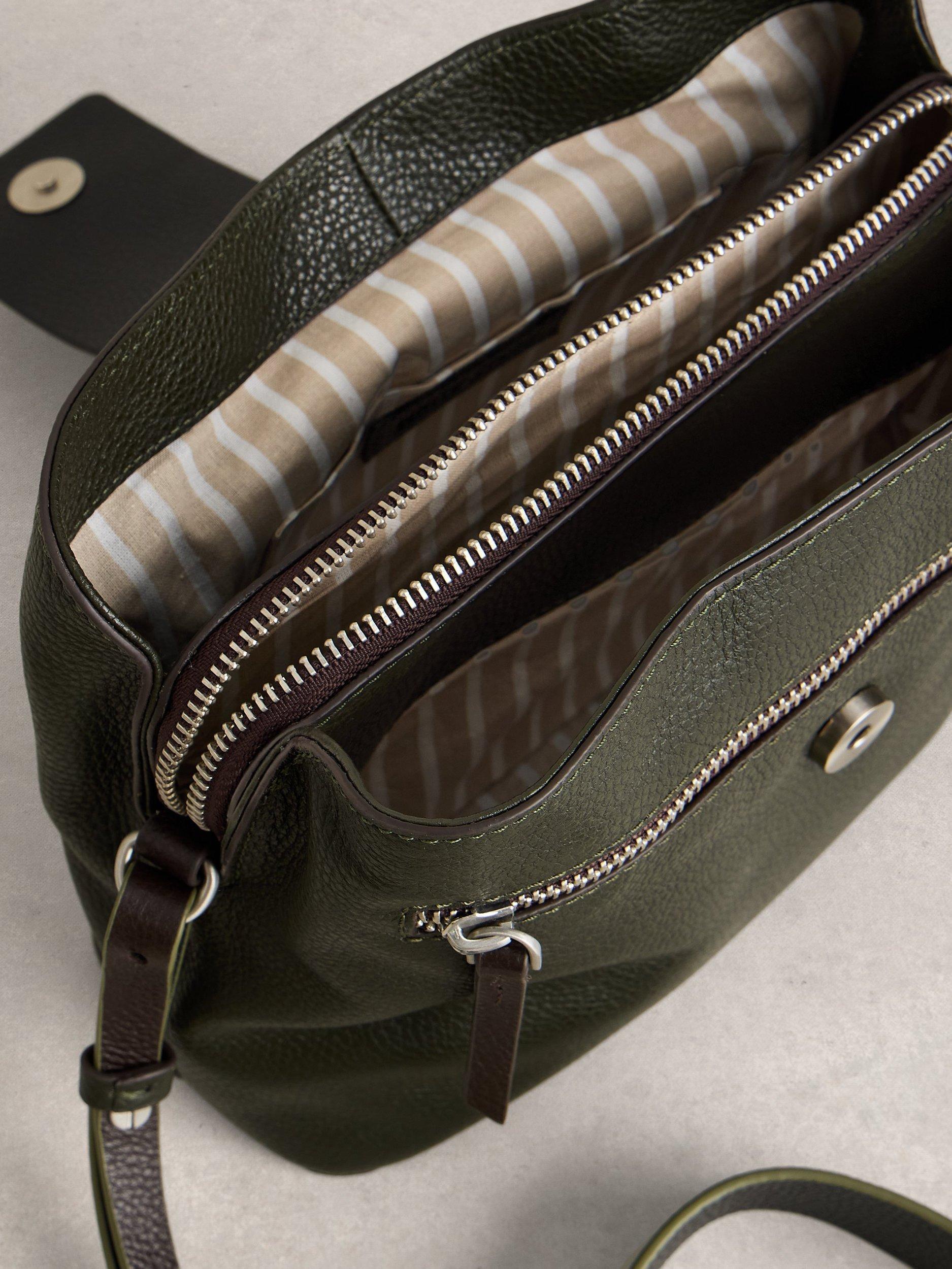 White Stuff Tabby crossbody bag khaki, imported from the UK