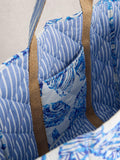 White Stuff Riley reversible beach bag tote, Blue/Multi - British product