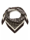 KAFFE Gabby Stripe Scarf seal brown chalk (British brand)