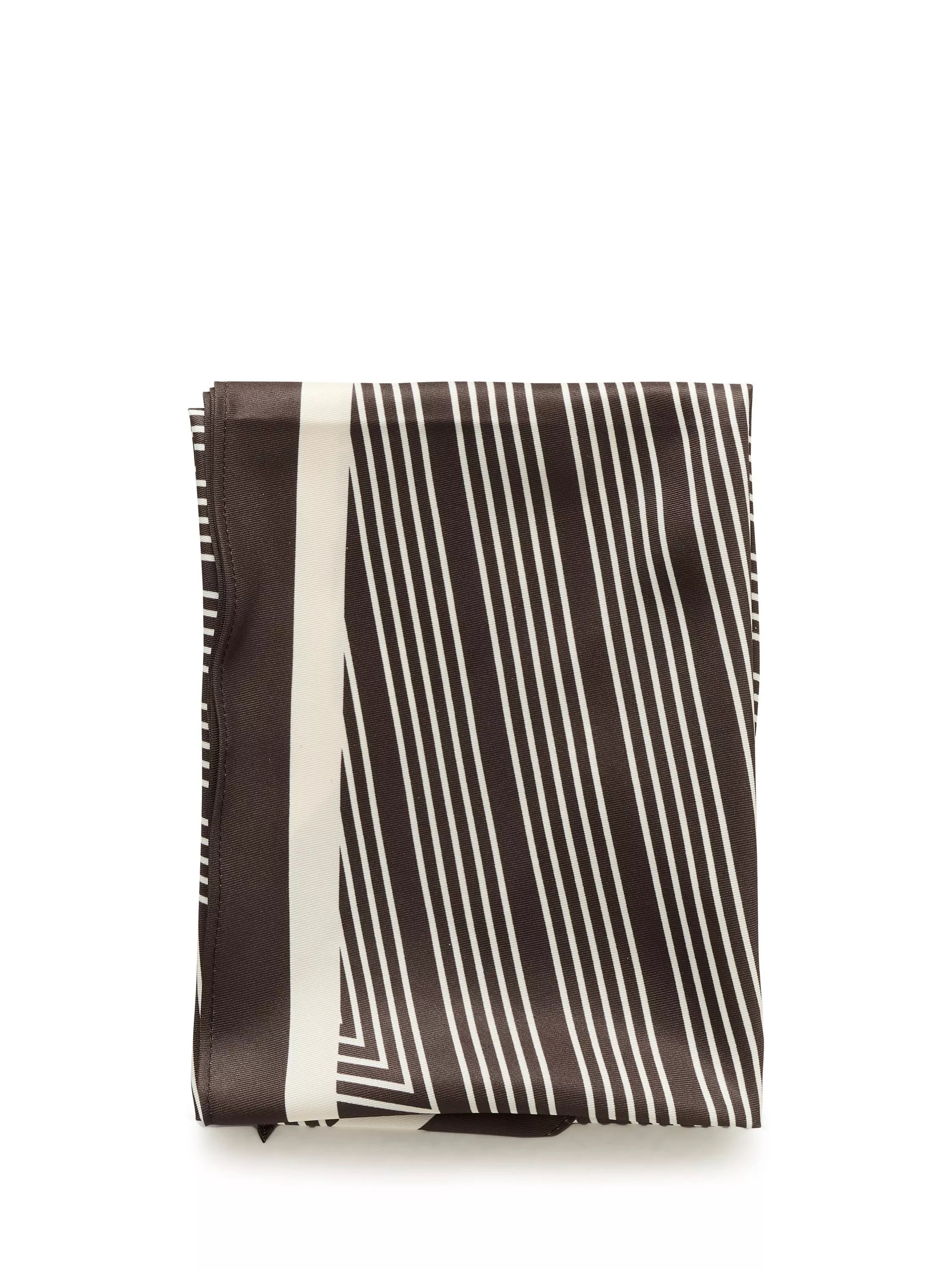 KAFFE Gabby Stripe Scarf seal brown chalk (British brand)