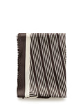 KAFFE Gabby Stripe Scarf seal brown chalk (British brand)