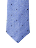 Hackett London polka dot tie electric blue linen silk blend (British brand)