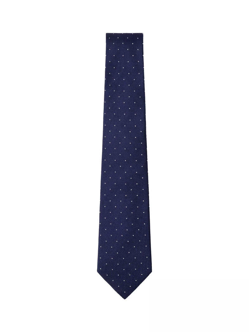 Hackett London silk small polka dot tie, imported from the UK