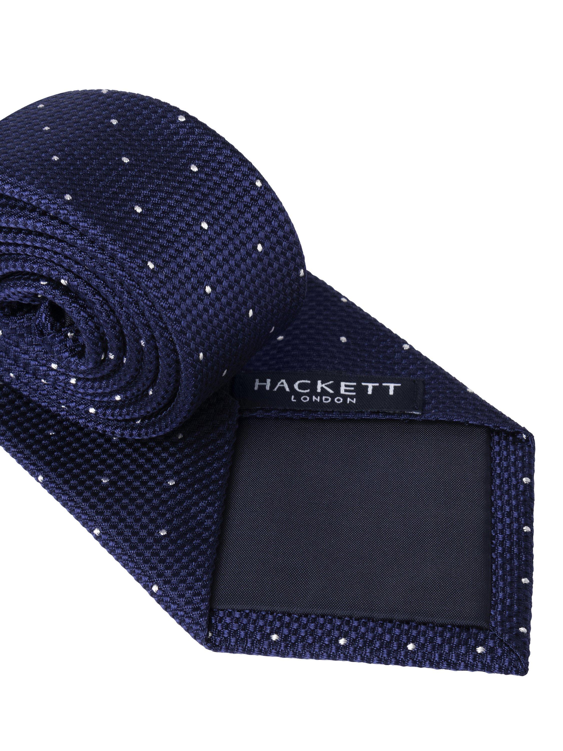 Hackett London silk small polka dot tie, imported from the UK