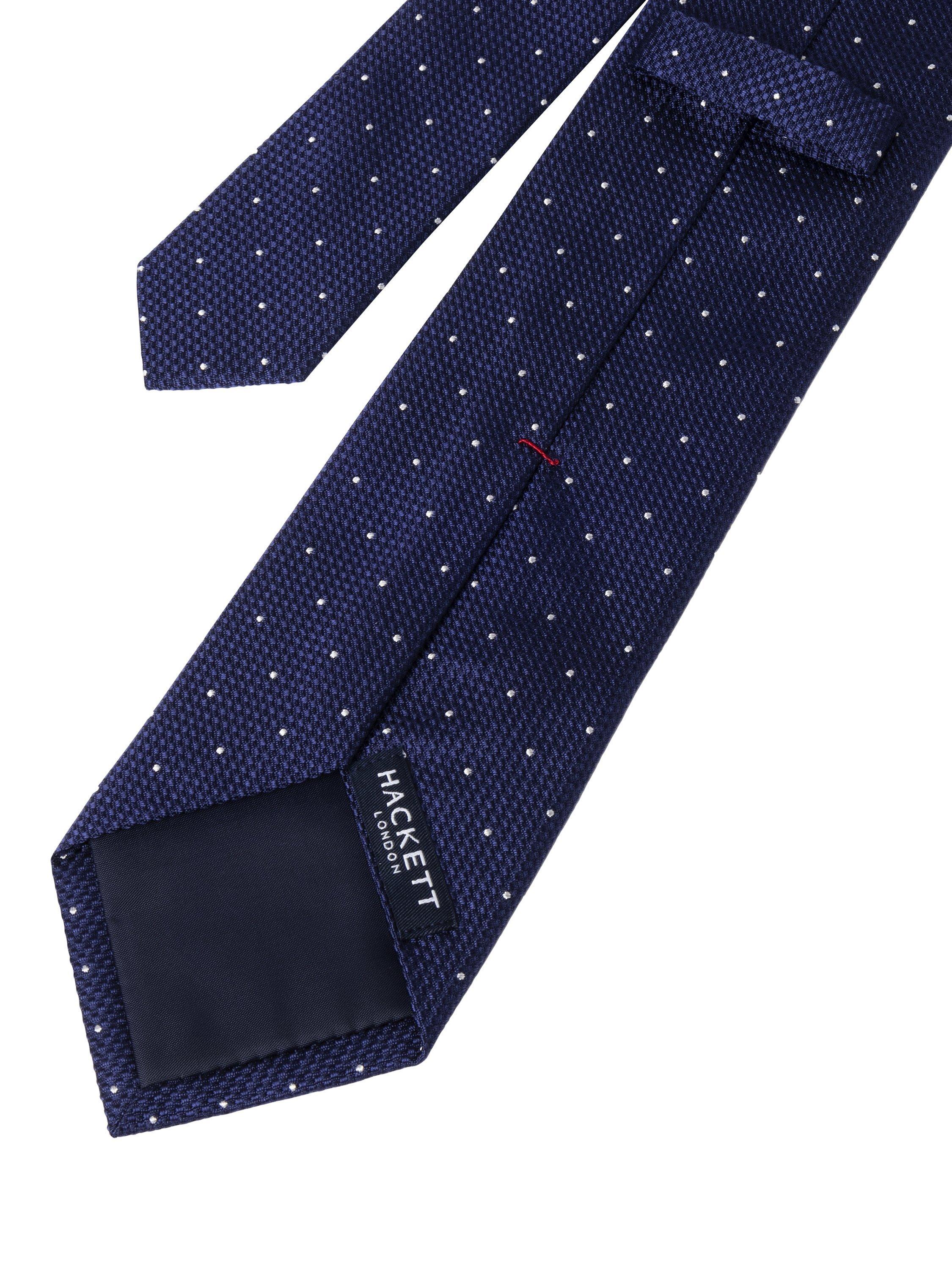 Hackett London silk small polka dot tie, imported from the UK