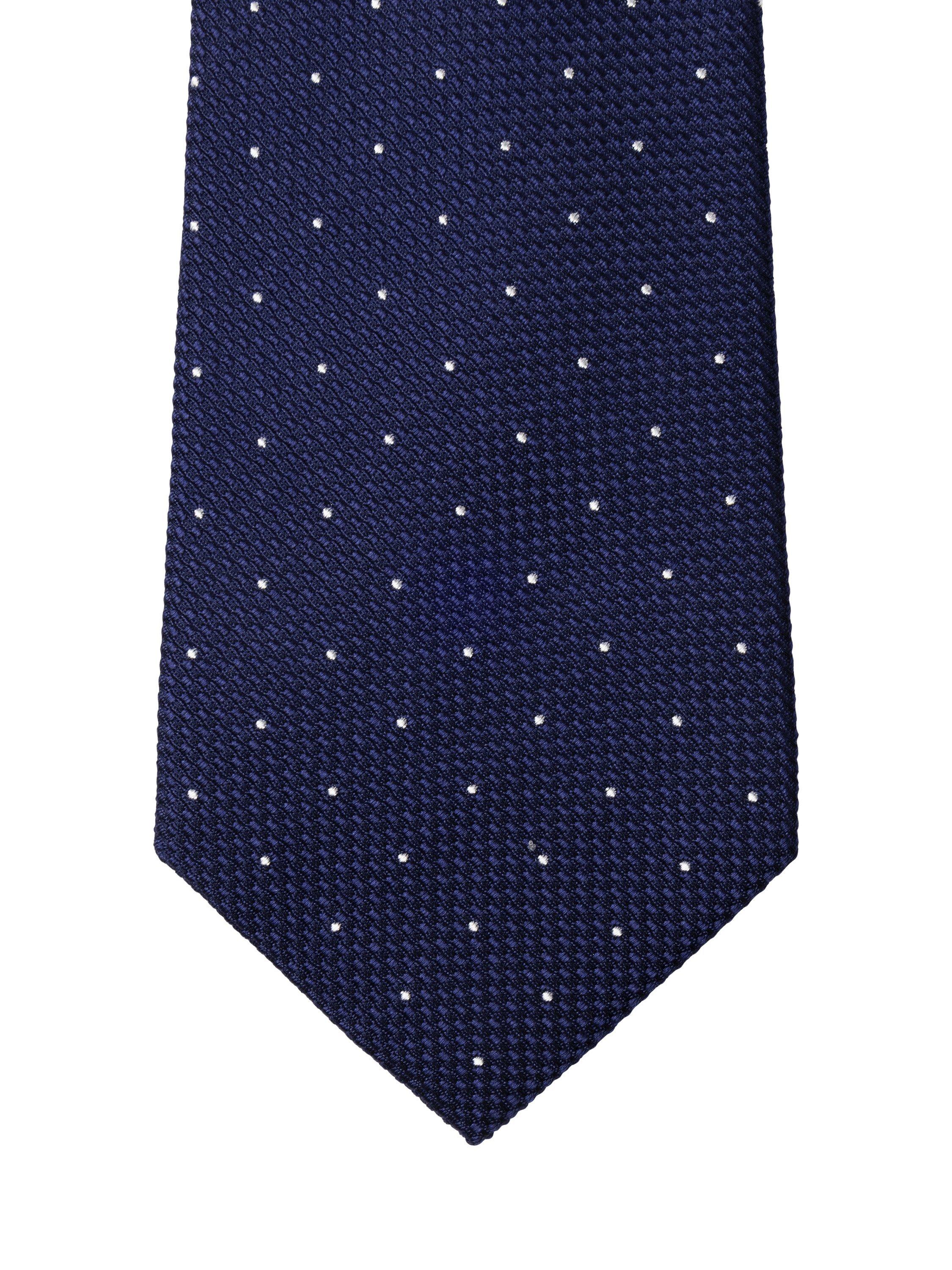 Hackett London silk small polka dot tie, imported from the UK