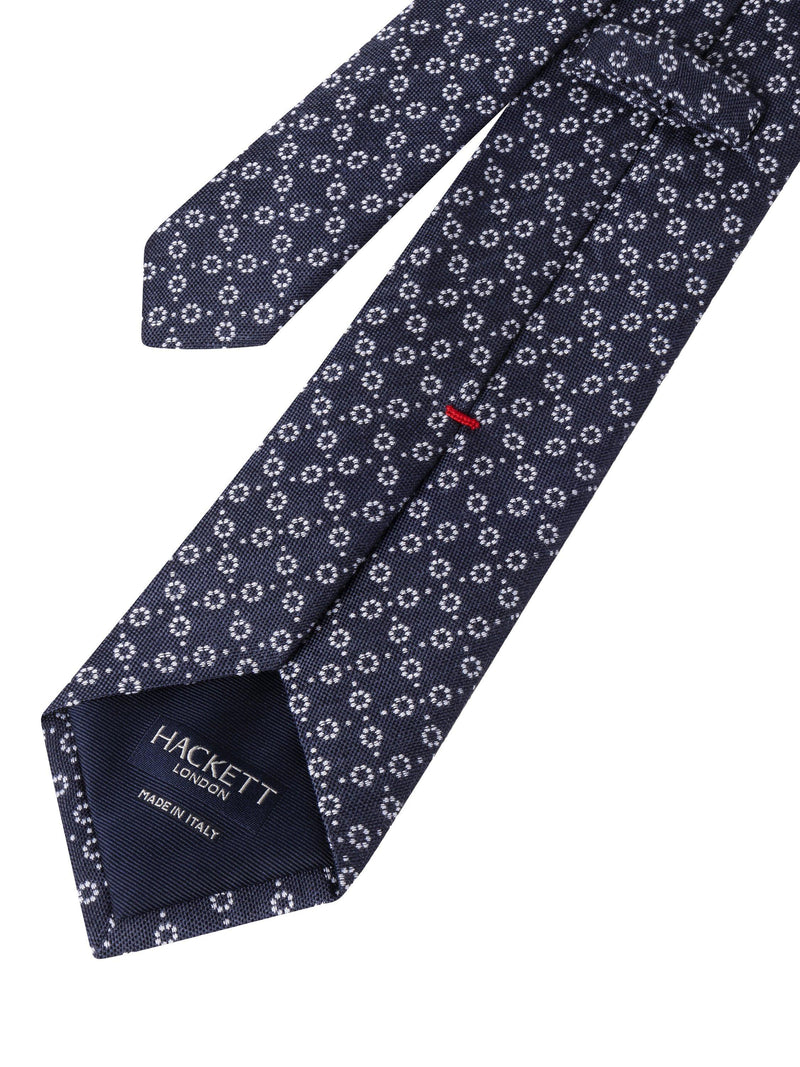 Hackett London silk linen dot print tie, imported from the UK