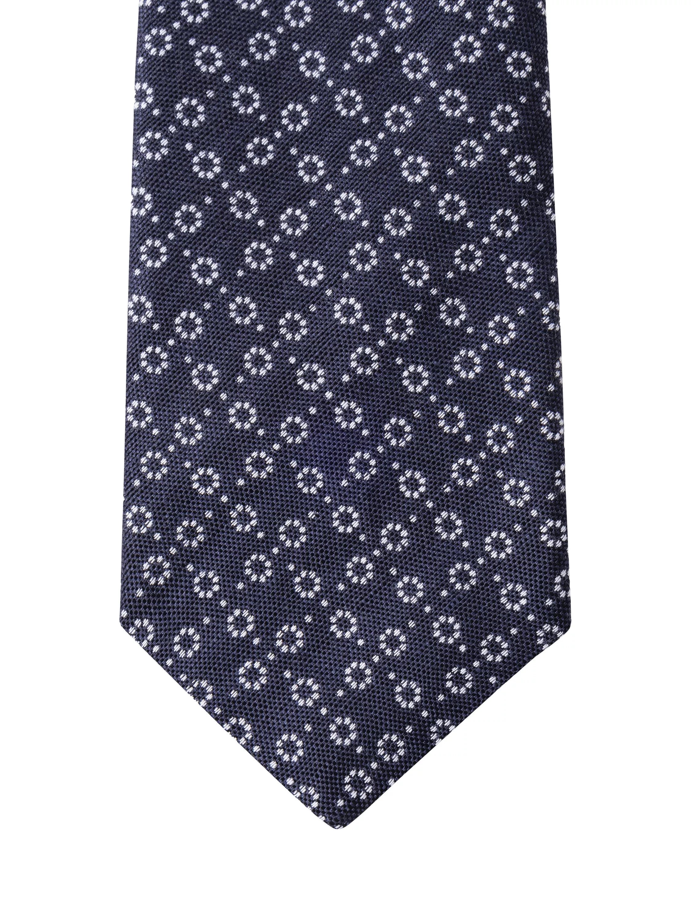 Hackett London silk linen dot print tie, imported from the UK