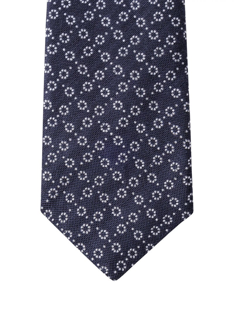Hackett London silk linen dot print tie, imported from the UK