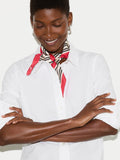 Jigsaw pure silk twill scarf in stripe pattern (British brand)