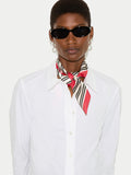 Jigsaw pure silk twill scarf in stripe pattern (British brand)