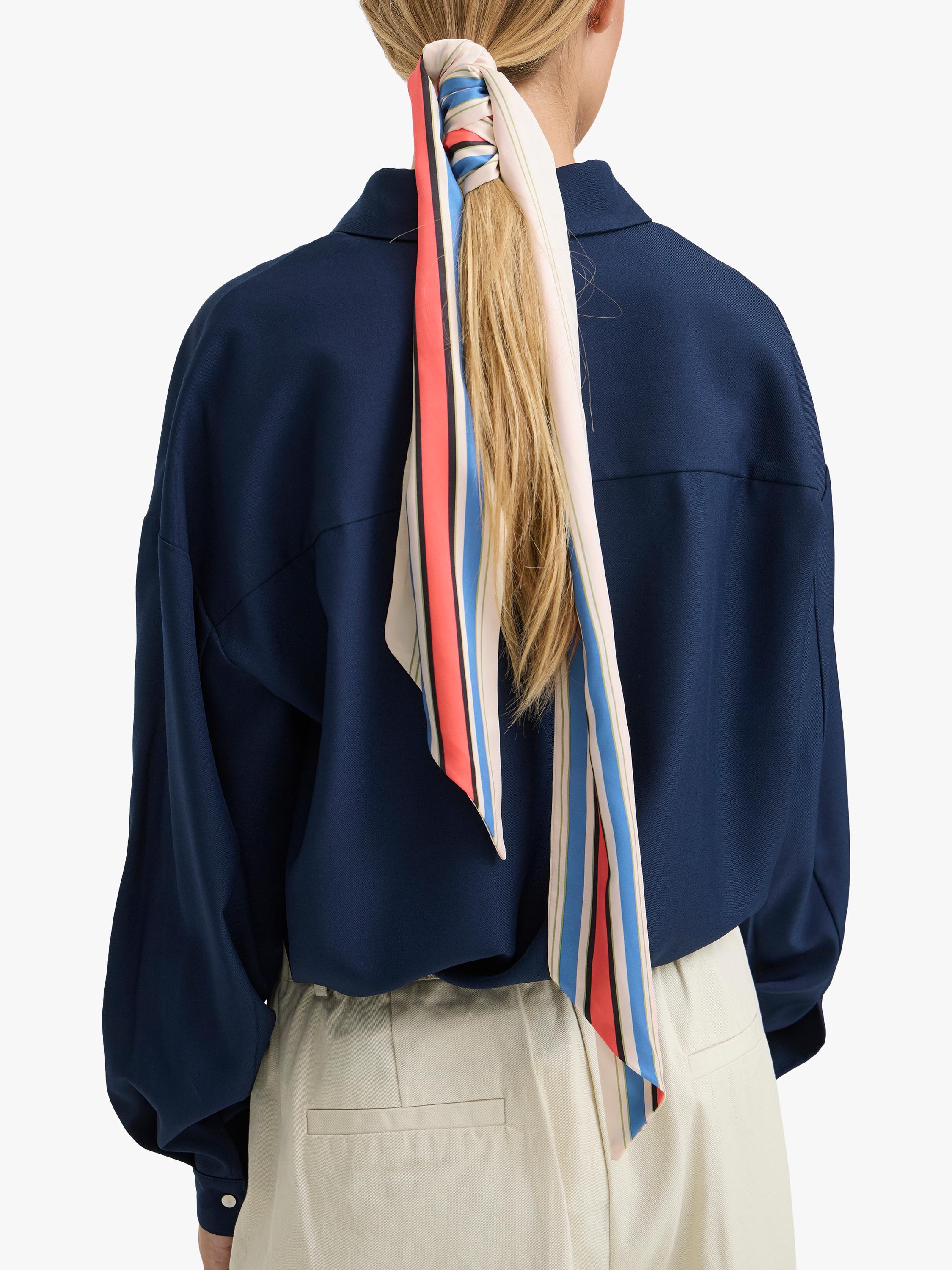 ICHI Iabida Birch striped scarf, UK version