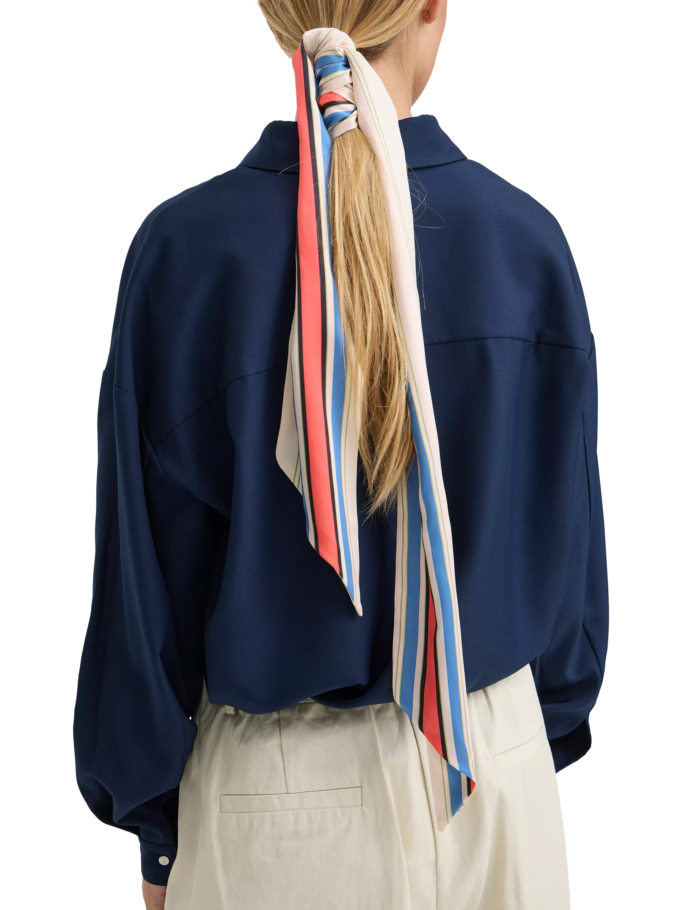 ICHI Iabida Birch striped scarf, UK version
