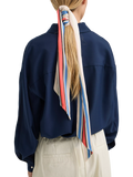 ICHI Iabida Birch striped scarf, UK version