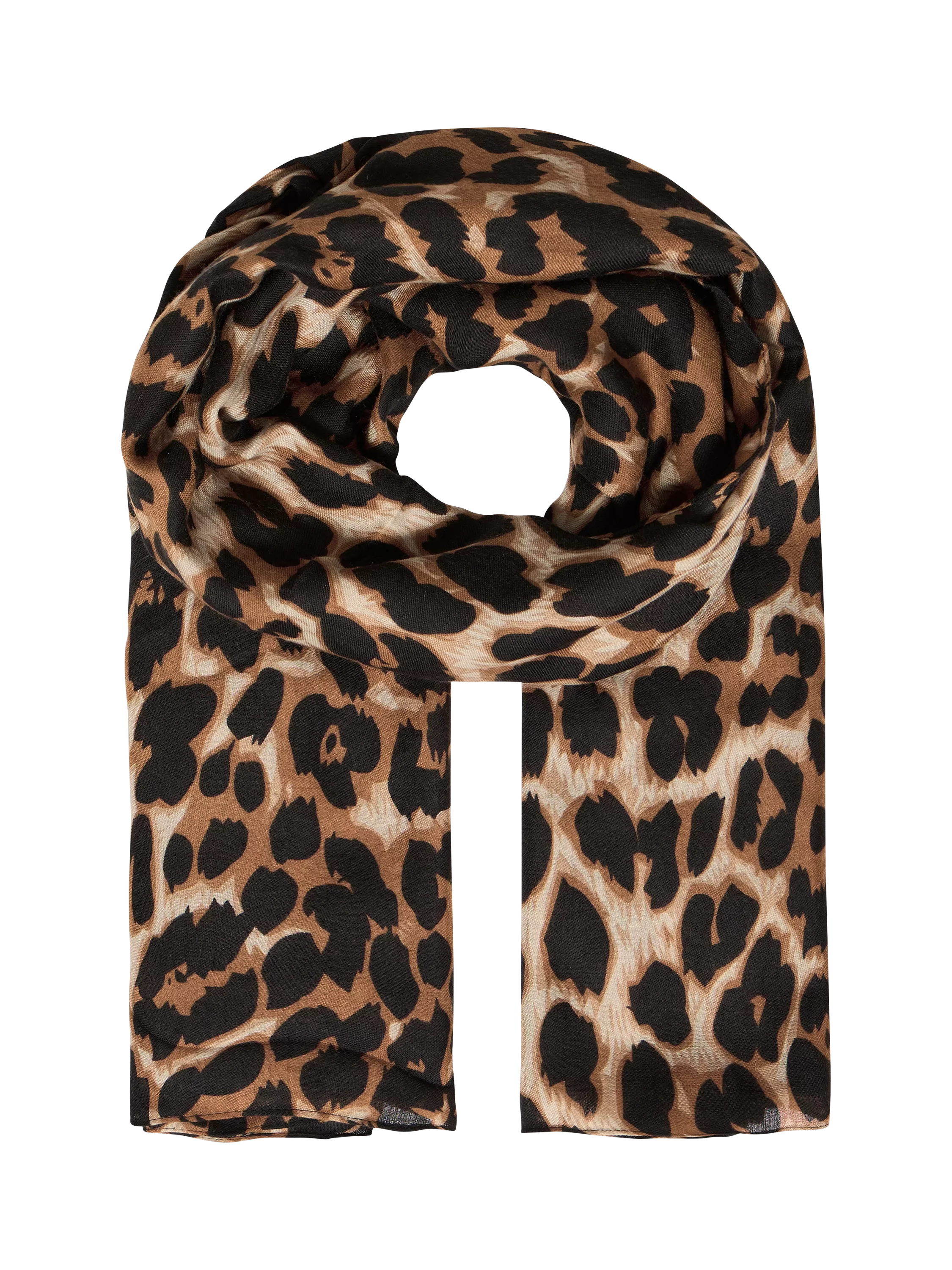 ICHI agate animal print scarf black multi - British product