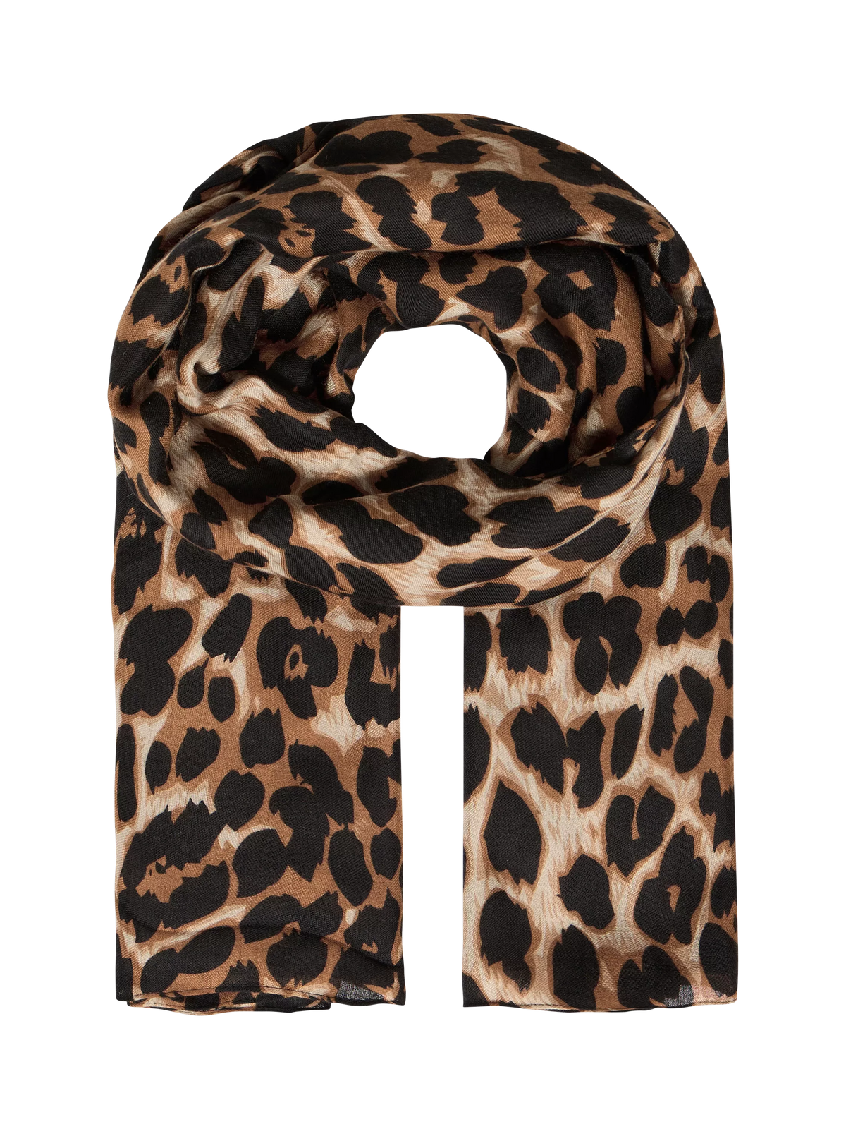 ICHI agate animal print scarf black multi - British product