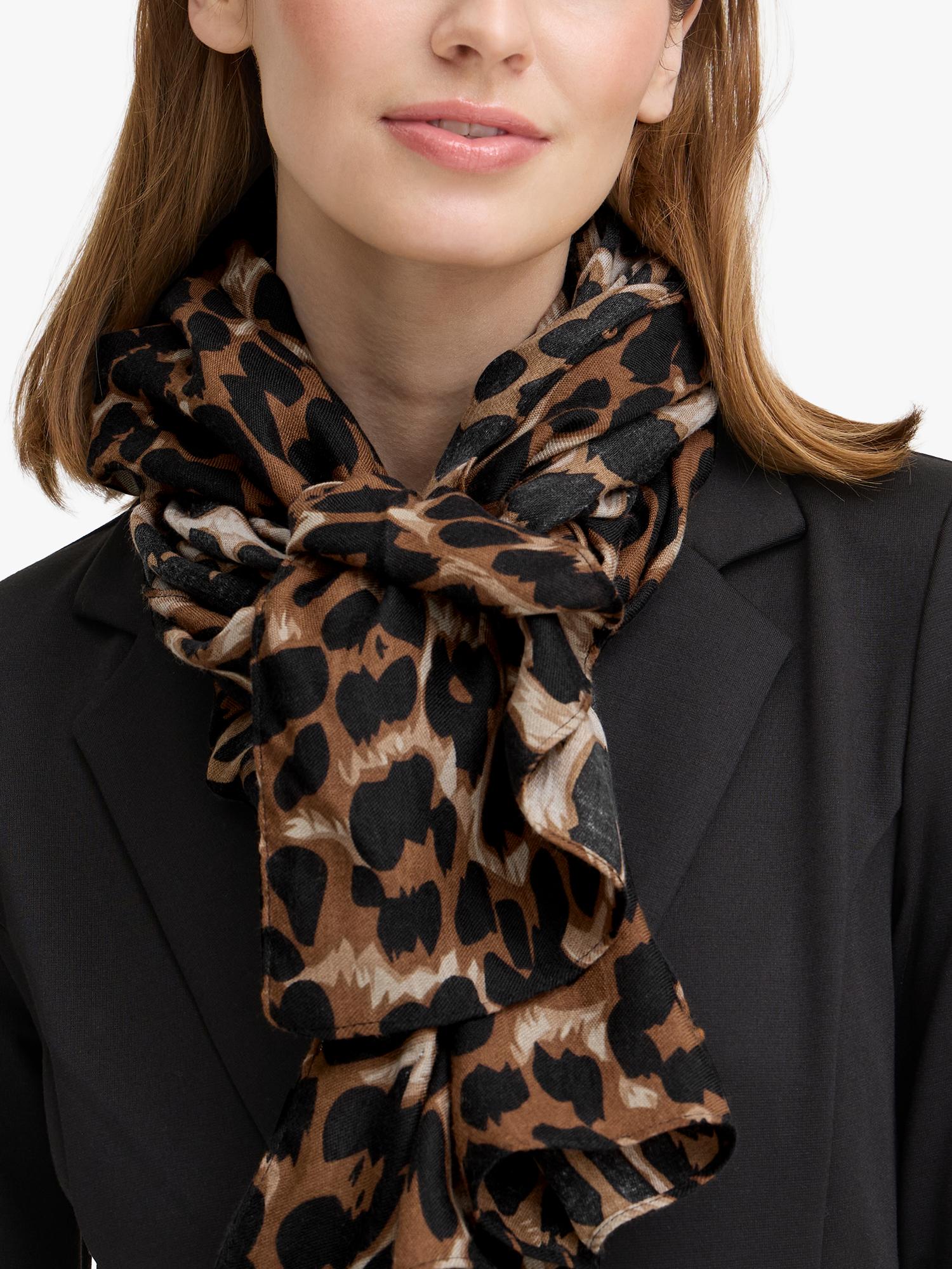 ICHI agate animal print scarf black multi - British product