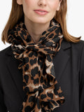 ICHI agate animal print scarf black multi - British product