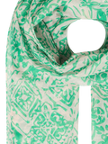 ICHI Ianastacia scarf in Kelly Green with floral pattern, British brand