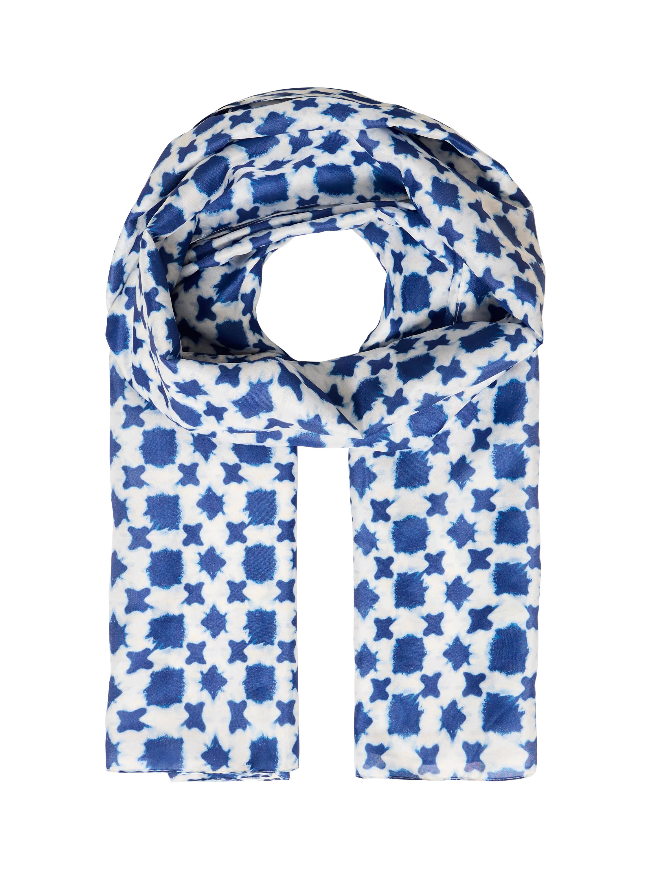 ICHI geometric scarf in Nebulas Blue, imported from the UK