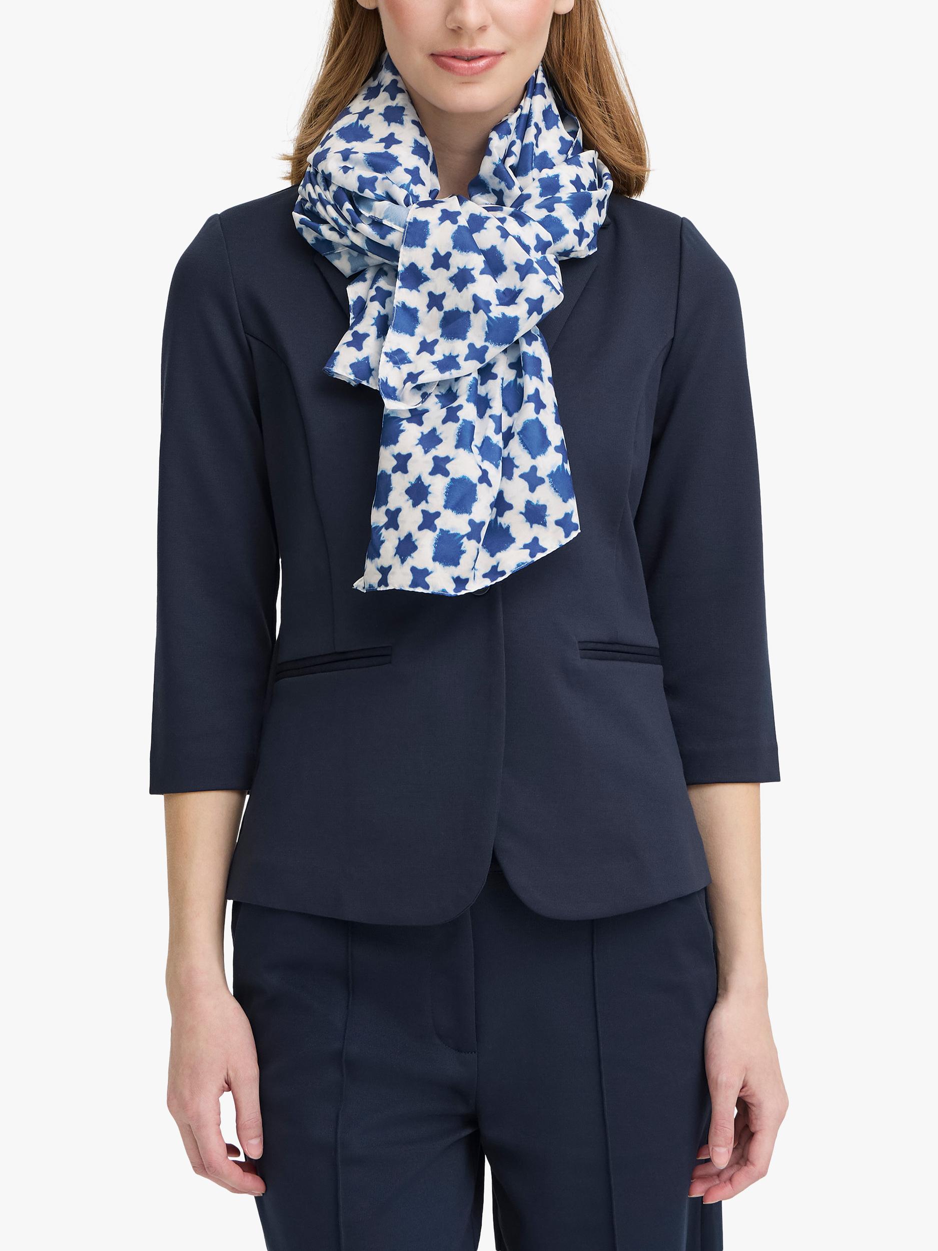 ICHI geometric scarf in Nebulas Blue, imported from the UK