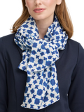 ICHI geometric scarf in Nebulas Blue, imported from the UK