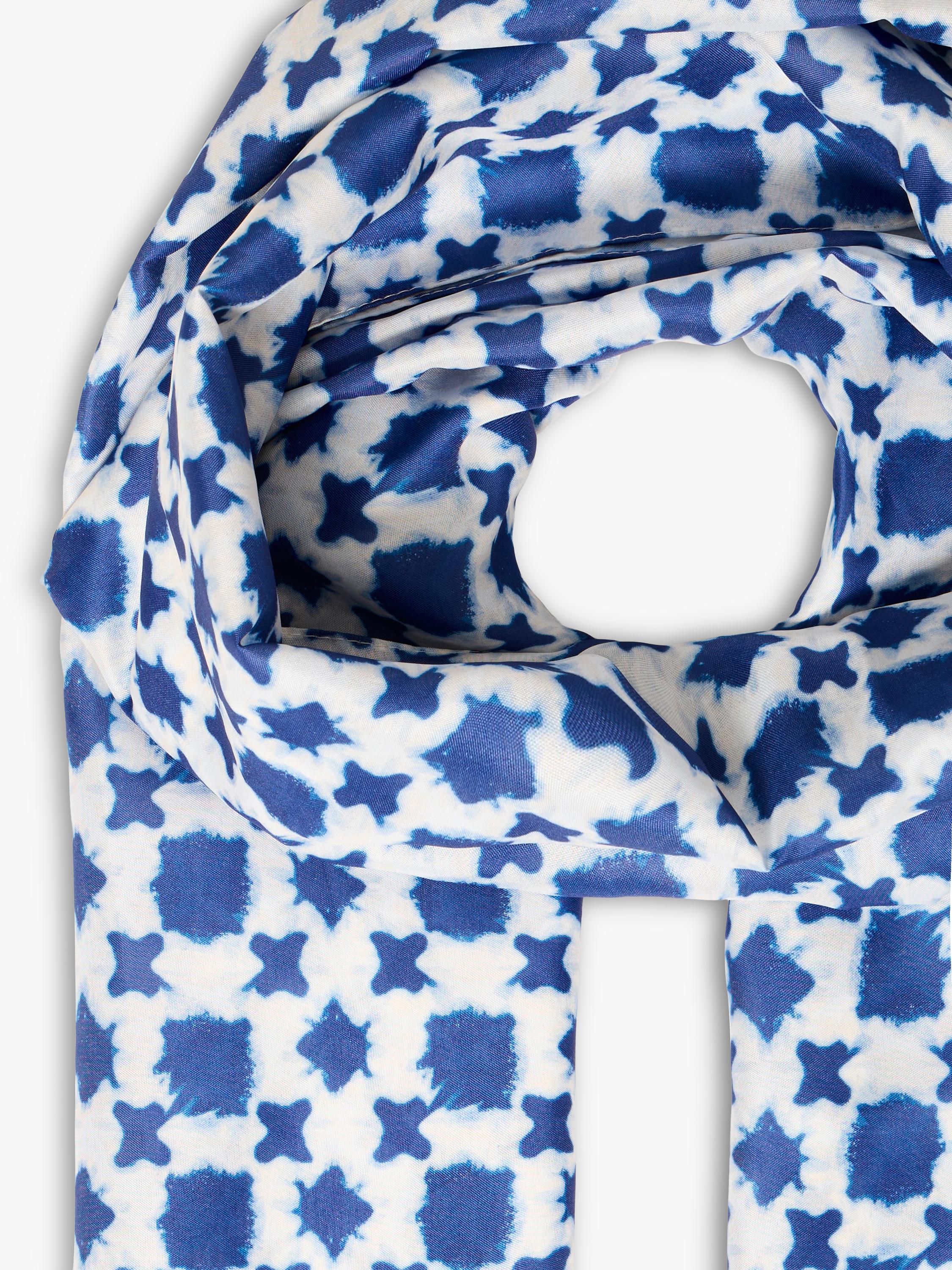 ICHI geometric scarf in Nebulas Blue, imported from the UK