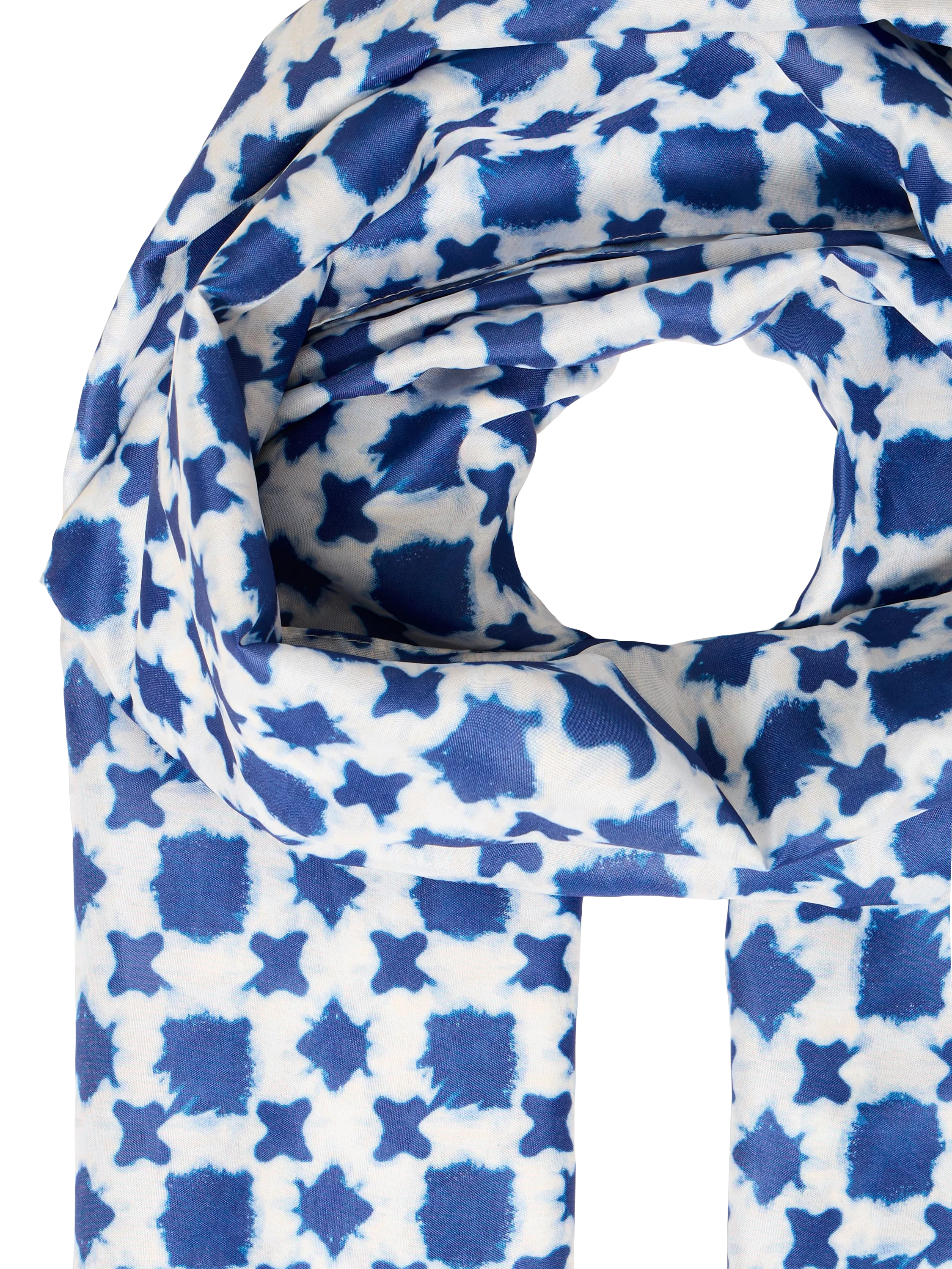 ICHI geometric scarf in Nebulas Blue, imported from the UK