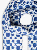 ICHI geometric scarf in Nebulas Blue, imported from the UK