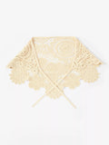 Mint Velvet Crochet Wrap Scarf, Natural Cream