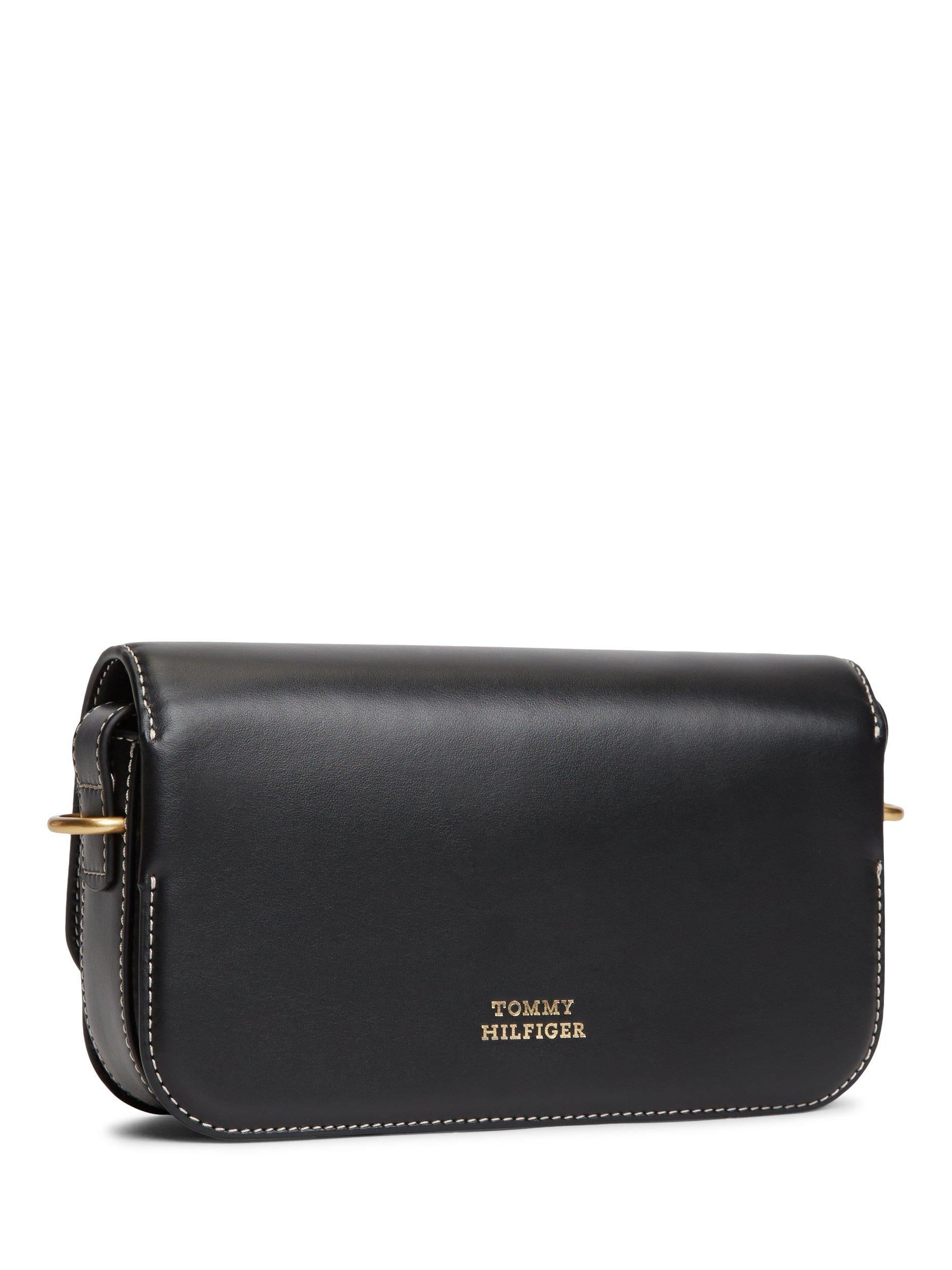 Tommy Hilfiger leather crossbody bag in black (British brand)
