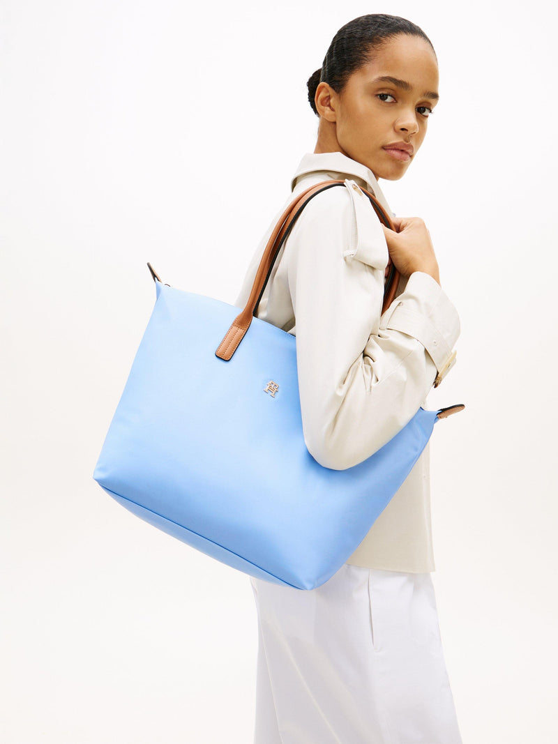 Tommy Hilfiger Popette monogram tote bag blue, imported from the UK