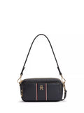 Tommy Hilfiger camera bag blue multi pebble grain, imported from the UK