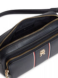 Tommy Hilfiger camera bag blue multi pebble grain, imported from the UK