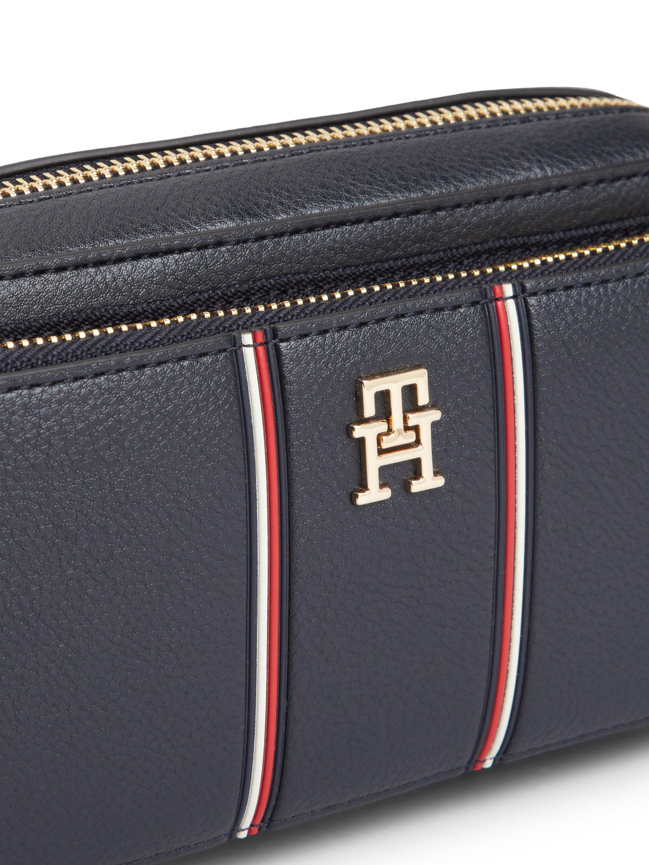 Tommy Hilfiger camera bag blue multi pebble grain, imported from the UK