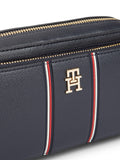 Tommy Hilfiger camera bag blue multi pebble grain, imported from the UK