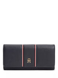 Tommy Hilfiger Icon Signature Flap Purse, Dark Blue