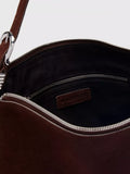 Whistles suede shoulder bag chocolate, imported from the UK