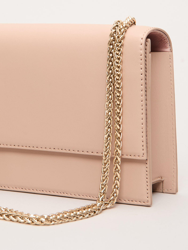 Phase Eight pure leather clutch bag neutral imported from the UK