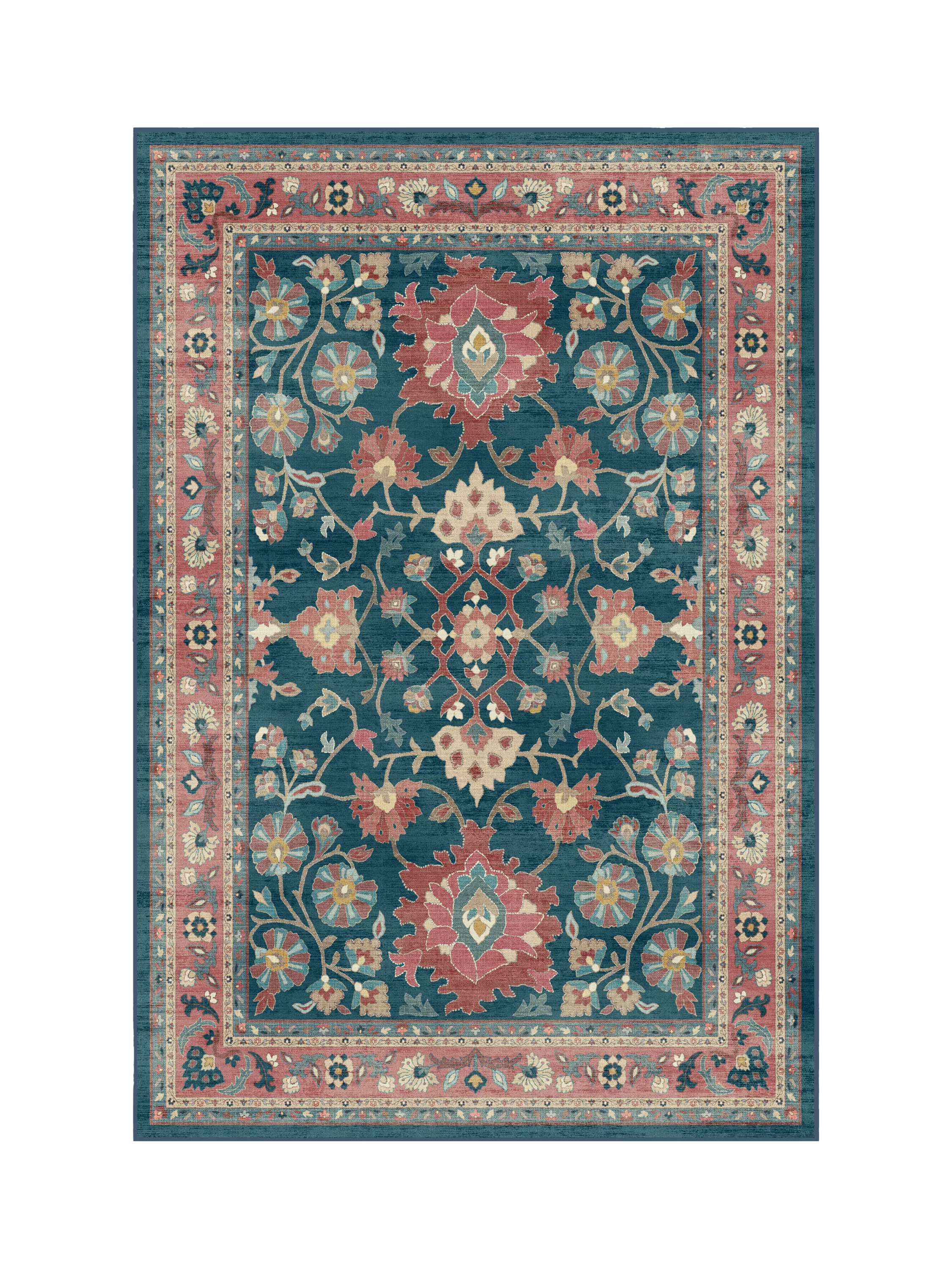 Ruggable Calabria Rug, Navy/Cayenne, L90 x W60cm