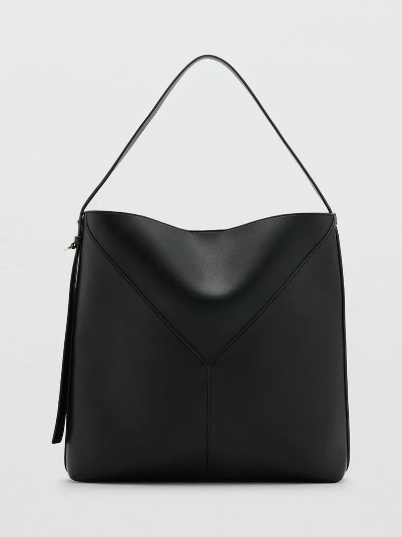 Mango Tote Shoulder Bag, Black