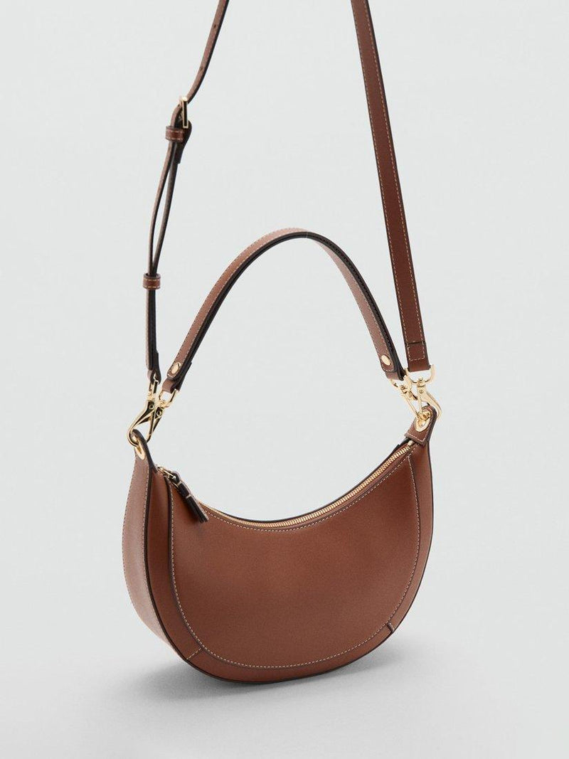 Mango crescent shoulder bag with faux leather (British brand)