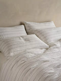Bedfolk linen stripe pillowcase king size pair, UK version