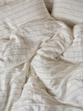 Bedfolk linen stripe pillowcase king size pair, UK version
