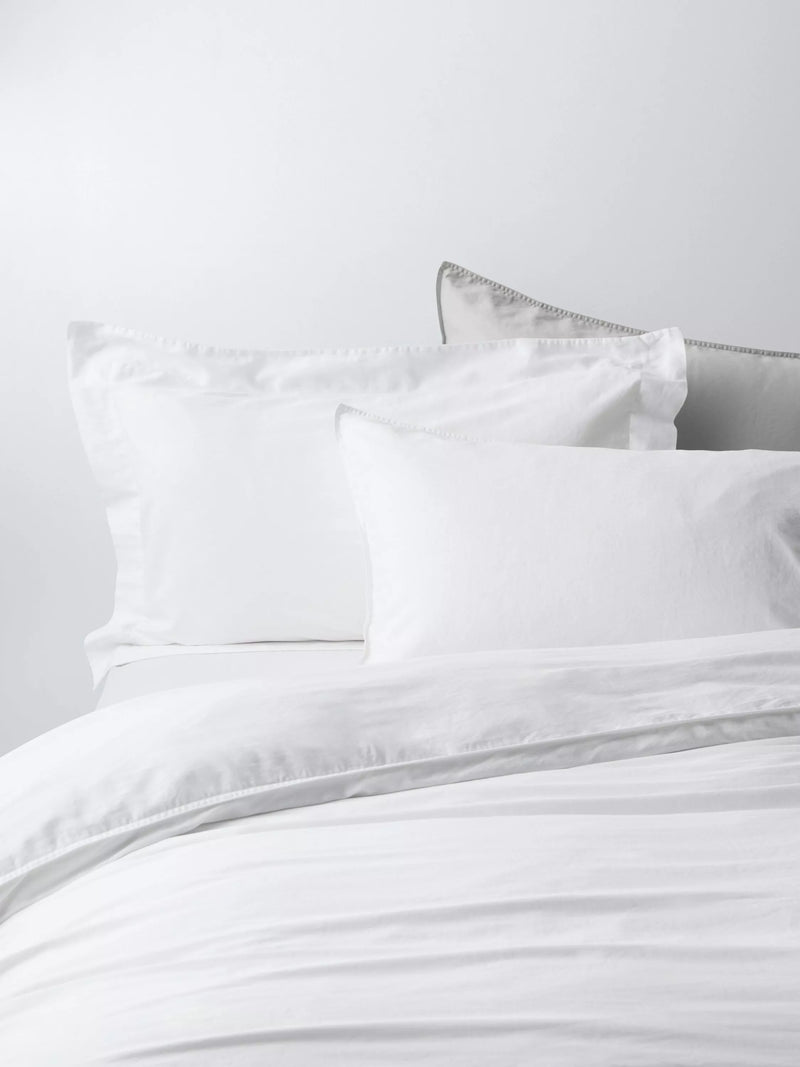 John Lewis Washed Organic Cotton Duvet Cover Set Double