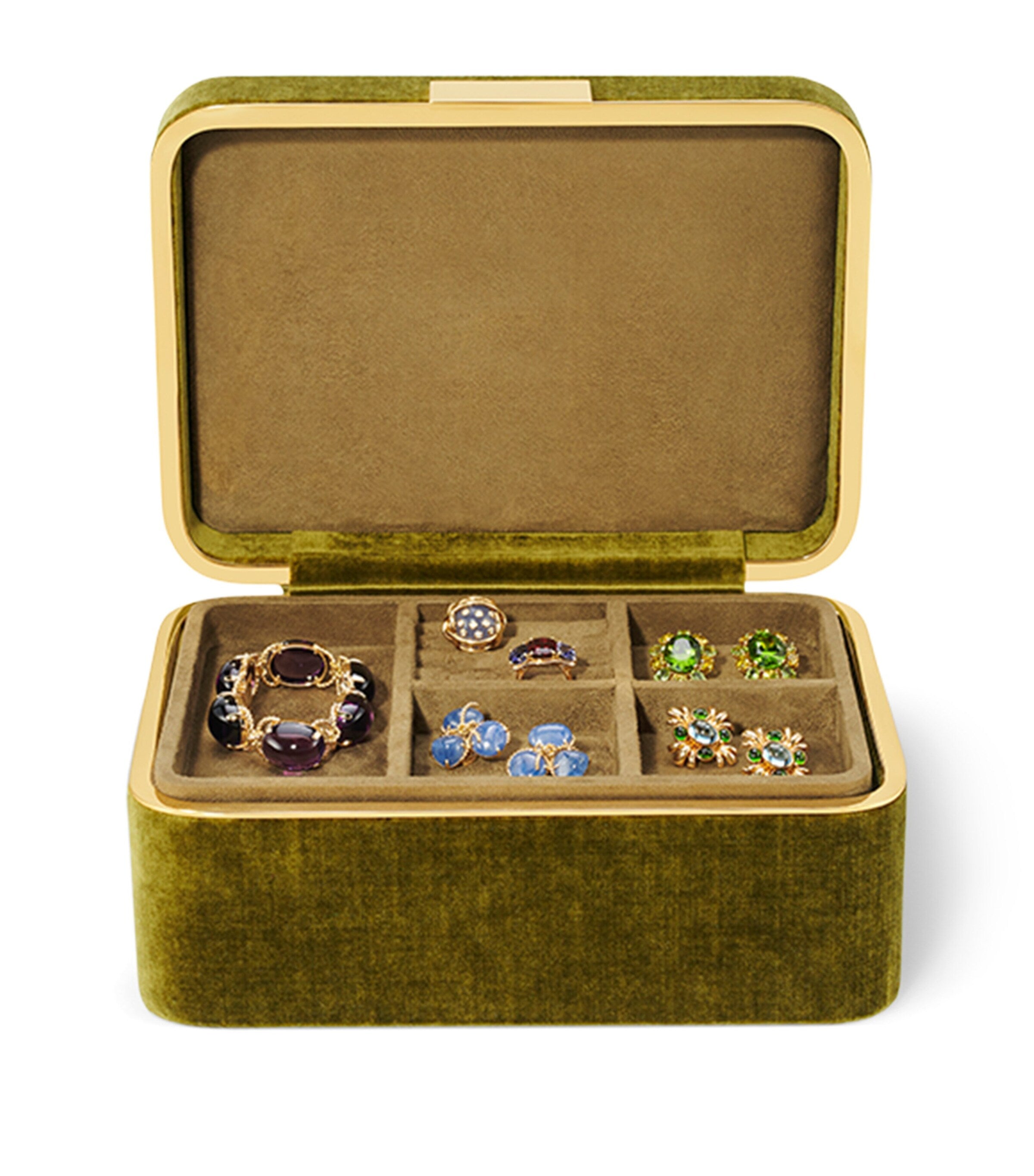 Aerin Velvet Beauvais Jewellery Box - British product