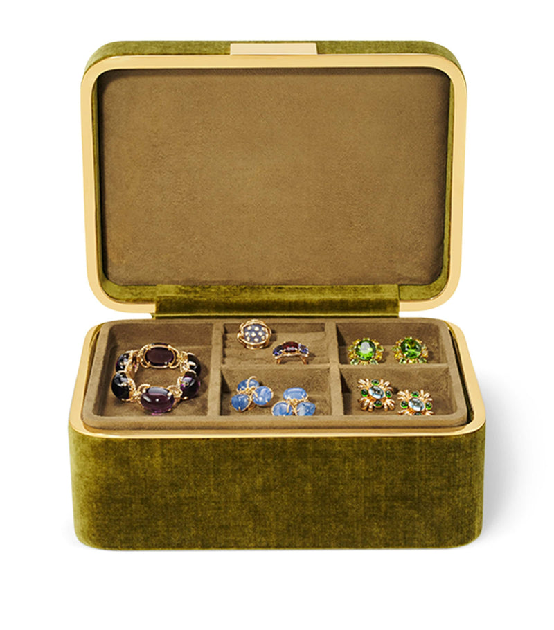 Aerin Velvet Beauvais Jewellery Box - British product
