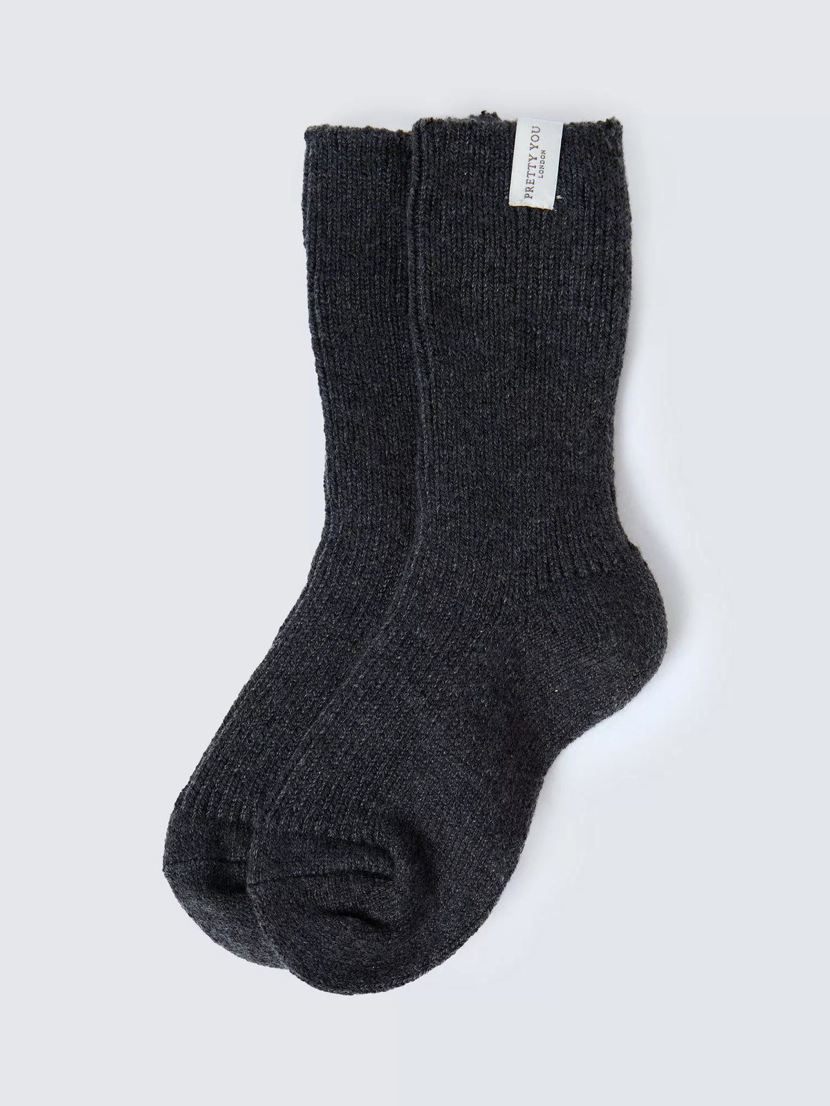 Pretty You London textured bed socks charcoal, imported from the UK