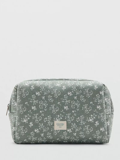 John Lewis Mango Kids' Zipped Floral Cosmetic Bag, Green- Buy online at McGrocer