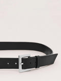 Mango leather belt black with coin purse - British product